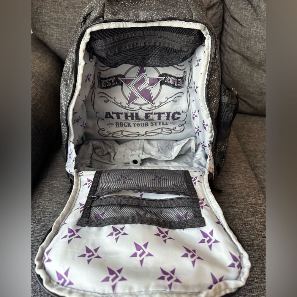 Rebel Athletic Dream Bag – Large, Black with Black Zipper and Black Crystals - Picture 7 of 15